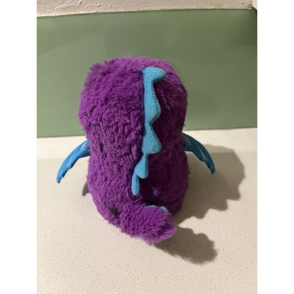🏝️ Hatchimals Draggle Purple Dragon Interactive Plush Toy Spin Master - Picture 4 of 7